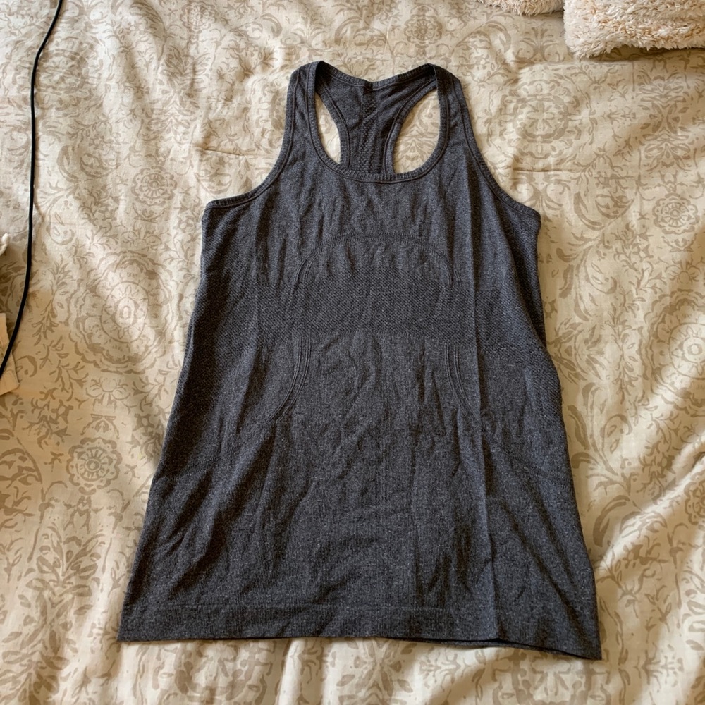 Grey Lululemon racer back tank